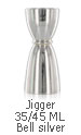 JIGGER 30/45ML BELL SILVER