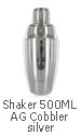 SHAKER 500ML AG COBBLER SILVER